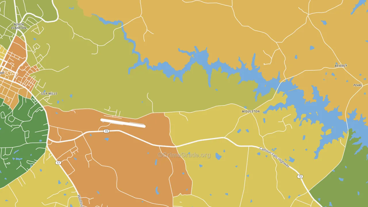 Montevideo, GA Map of Drug-Related Crime Rates