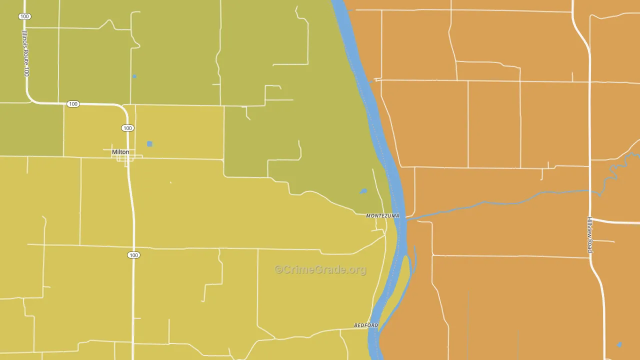 Montezuma, IL Map of Drug-Related Crime Rates