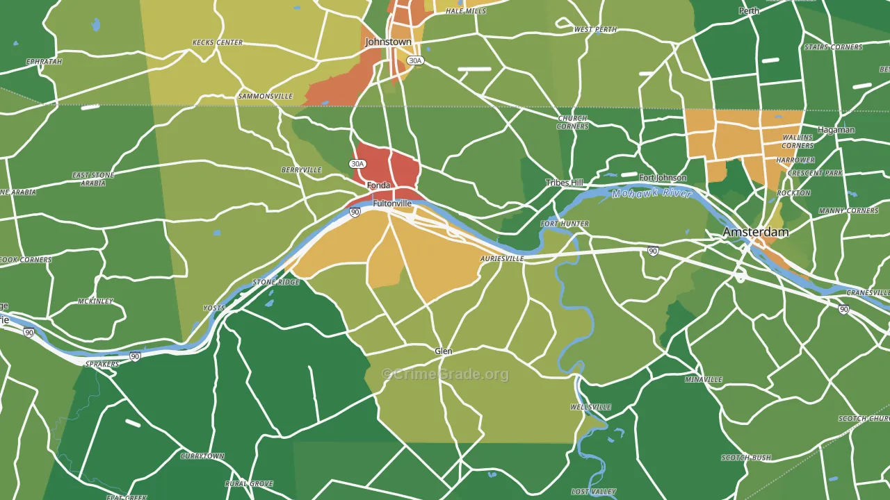 Montgomery County, NY Map of Drug-Related Crime Rates