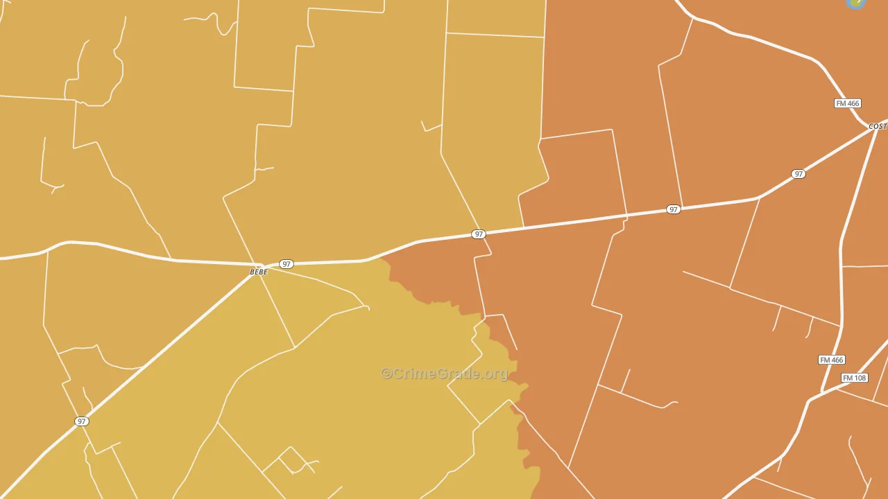 Monthalia, TX Map of Drug-Related Crime Rates