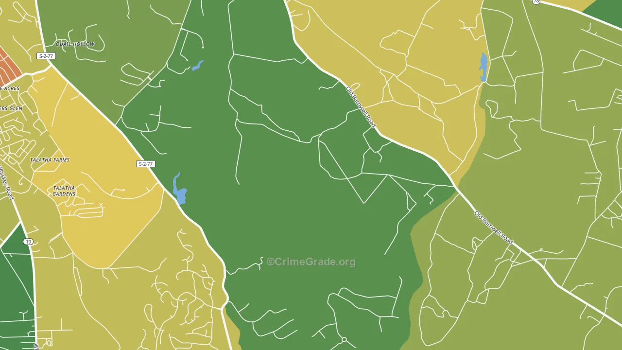 Montmorenci, SC Map of Drug-Related Crime Rates