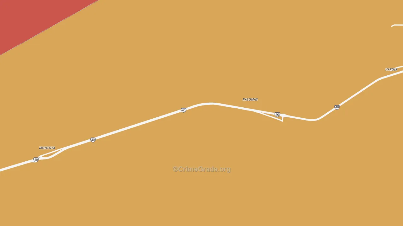 Montoya, NM Map of Drug-Related Crime Rates