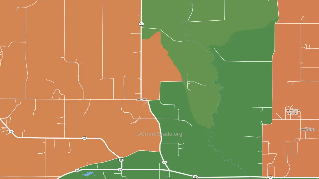 Montpelier, MS Map of Drug-Related Crime Rates