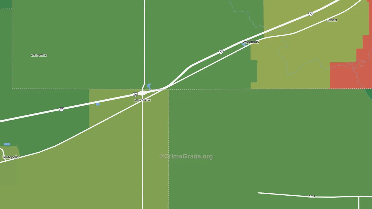 Montrose, IL Map of Drug-Related Crime Rates