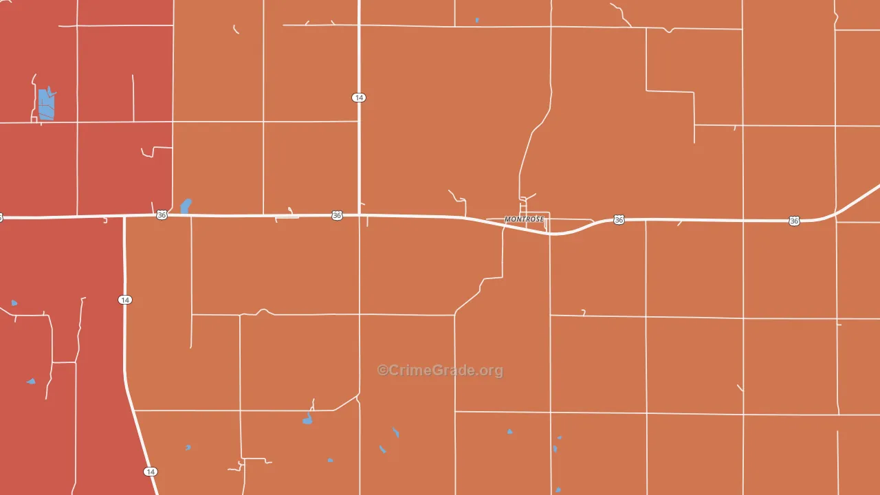 Montrose, KS Map of Drug-Related Crime Rates