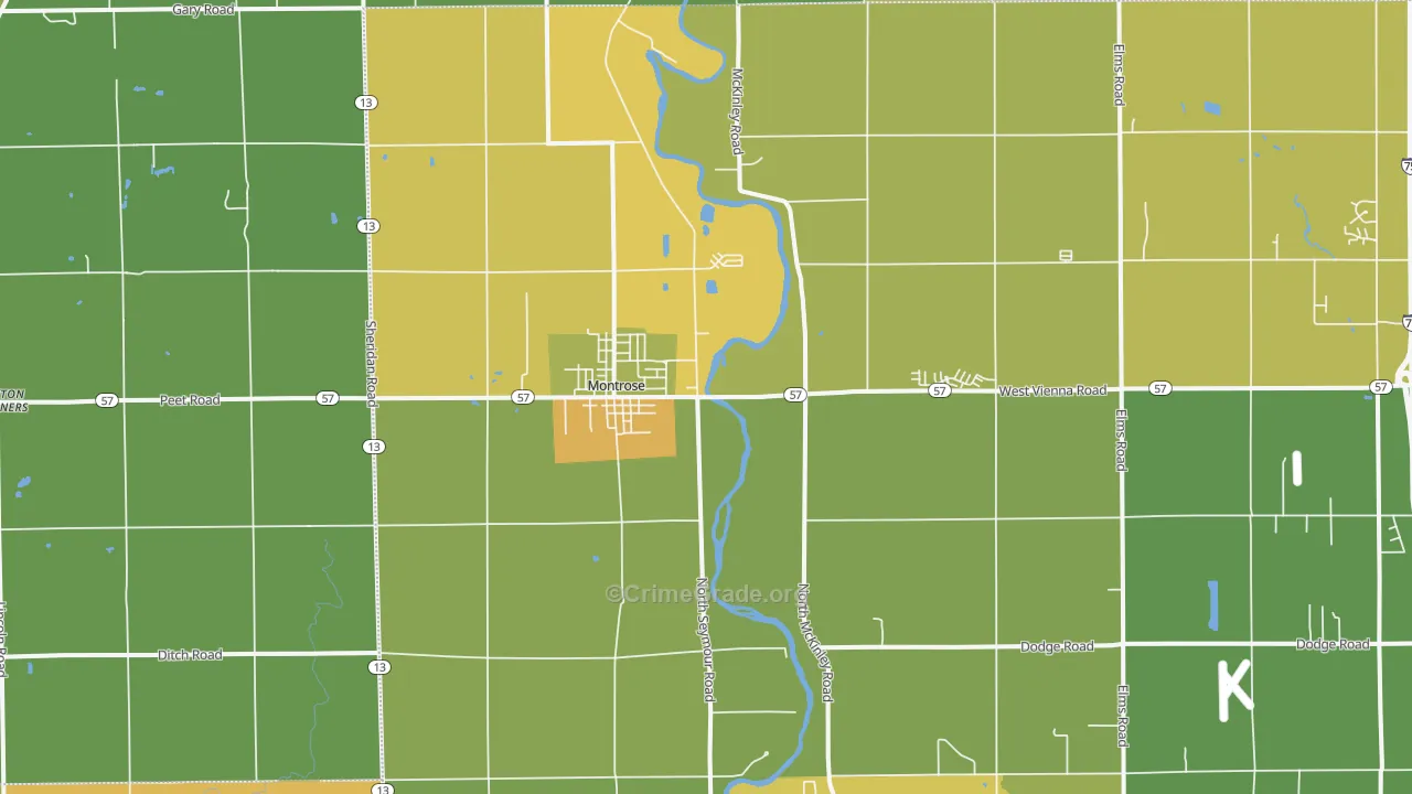 Montrose, MI Map of Drug-Related Crime Rates