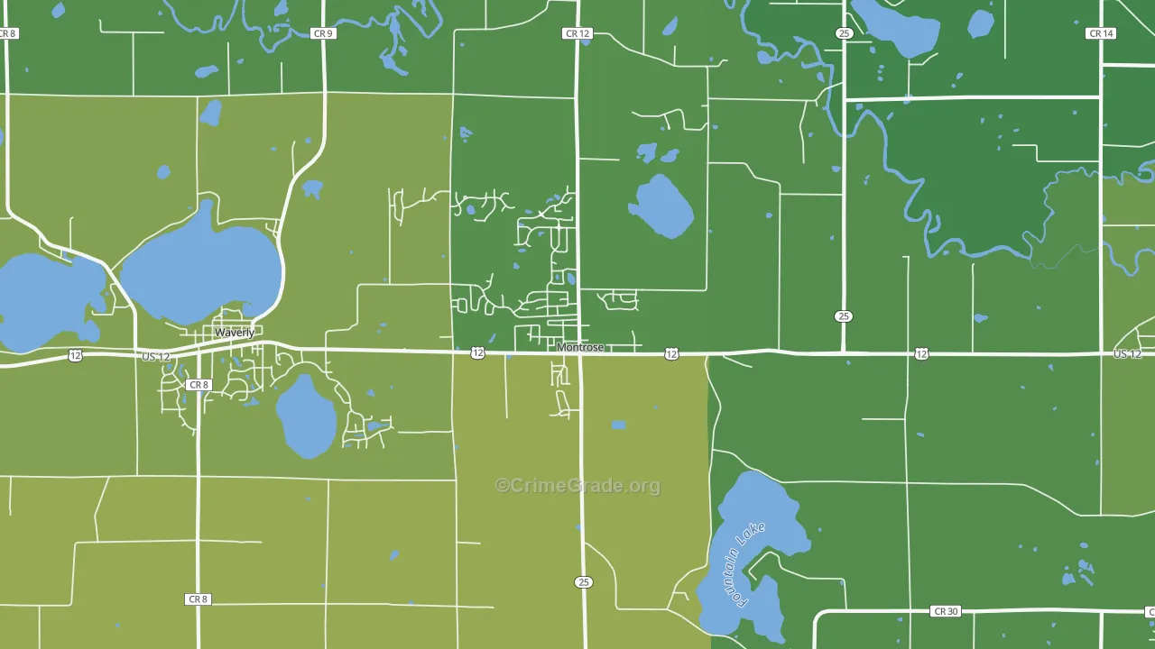 Montrose, MN Map of Drug-Related Crime Rates