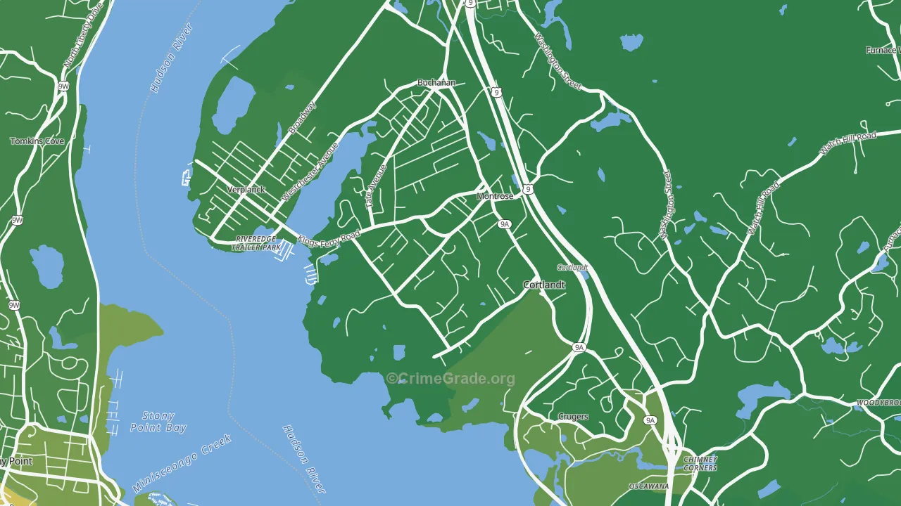 Montrose, NY Map of Drug-Related Crime Rates