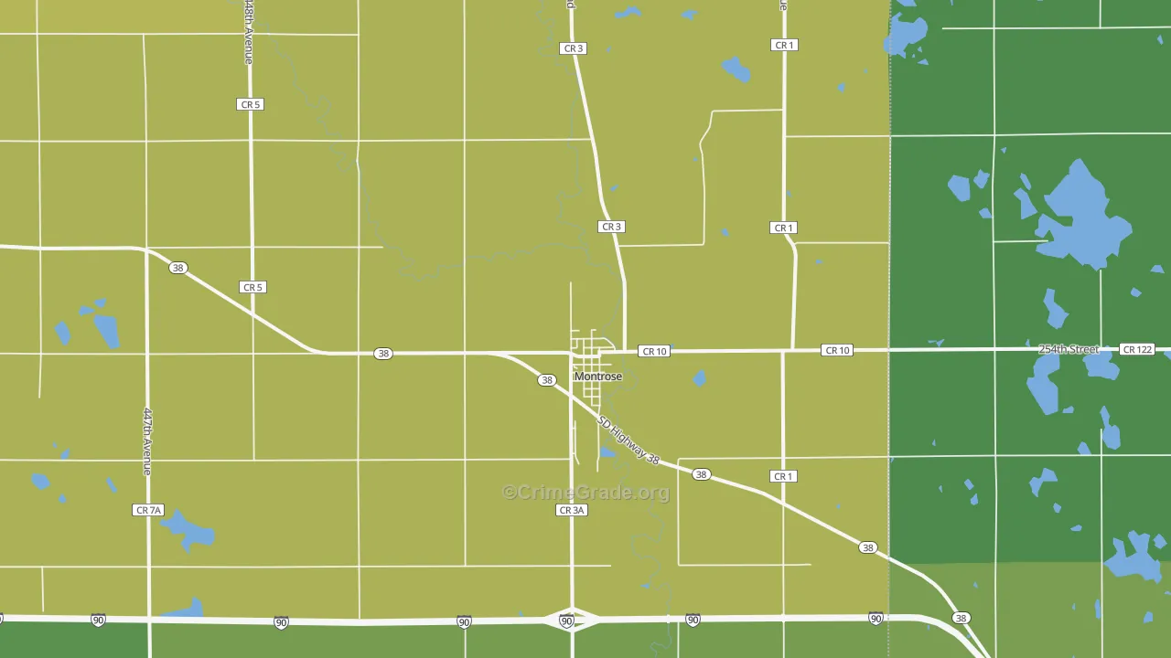 Montrose, SD Map of Drug-Related Crime Rates