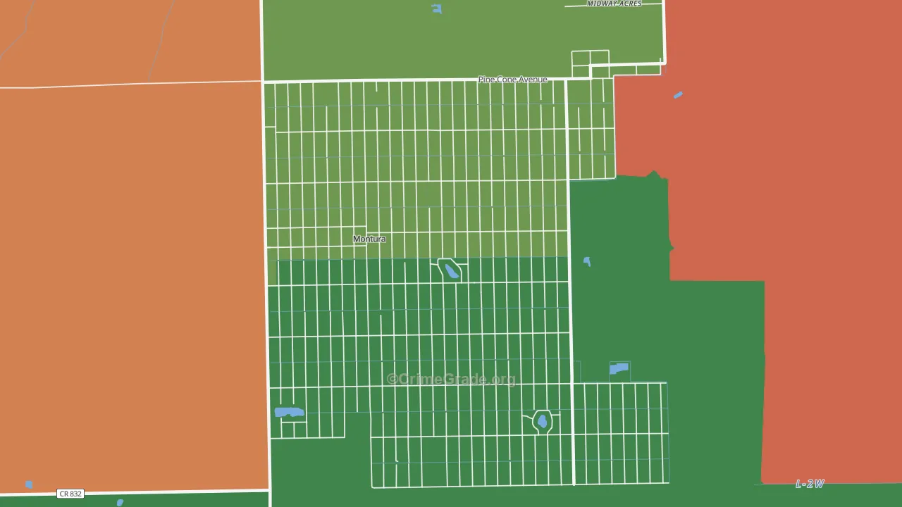 Montura, FL Map of Drug-Related Crime Rates