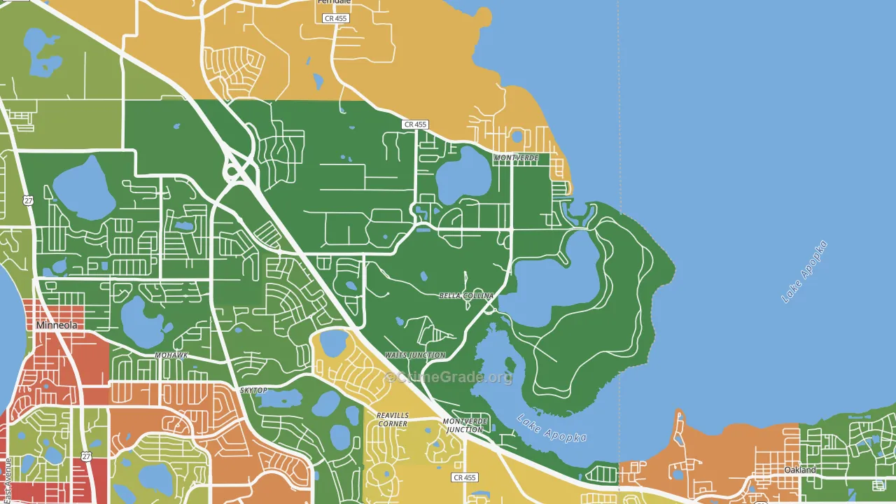 Montverde, FL Map of Drug-Related Crime Rates
