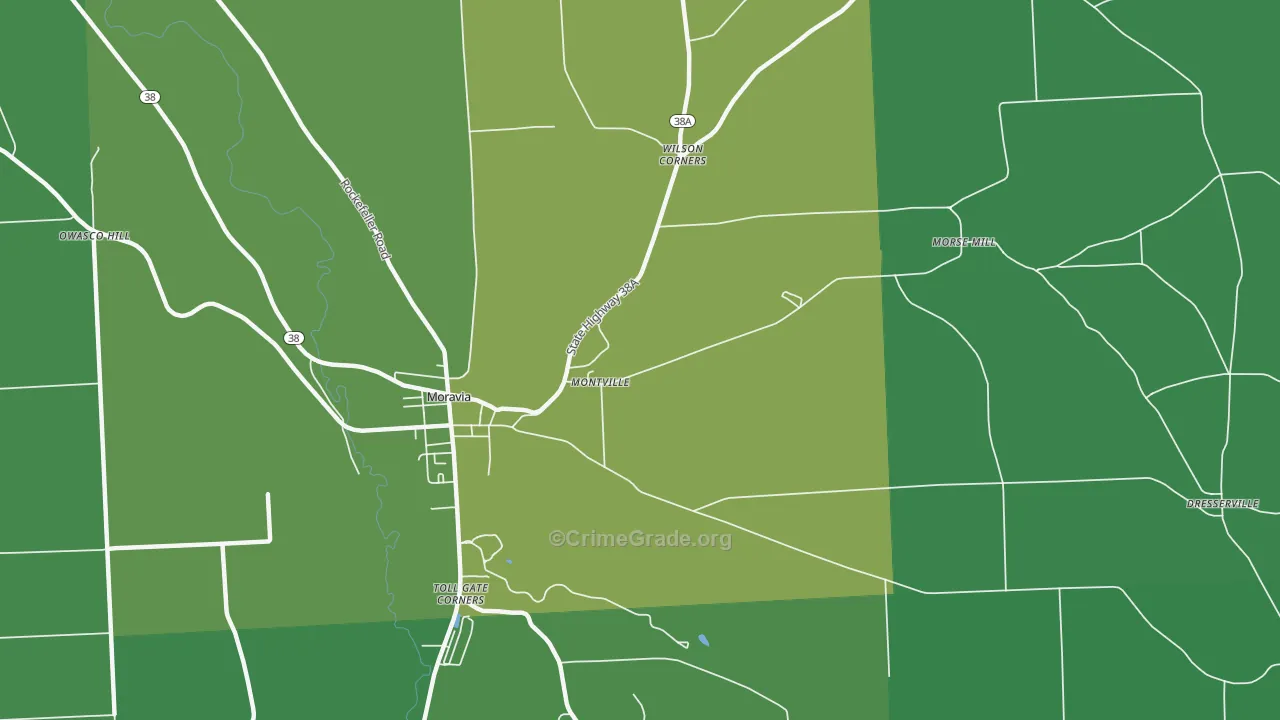Montville, NY Map of Drug-Related Crime Rates