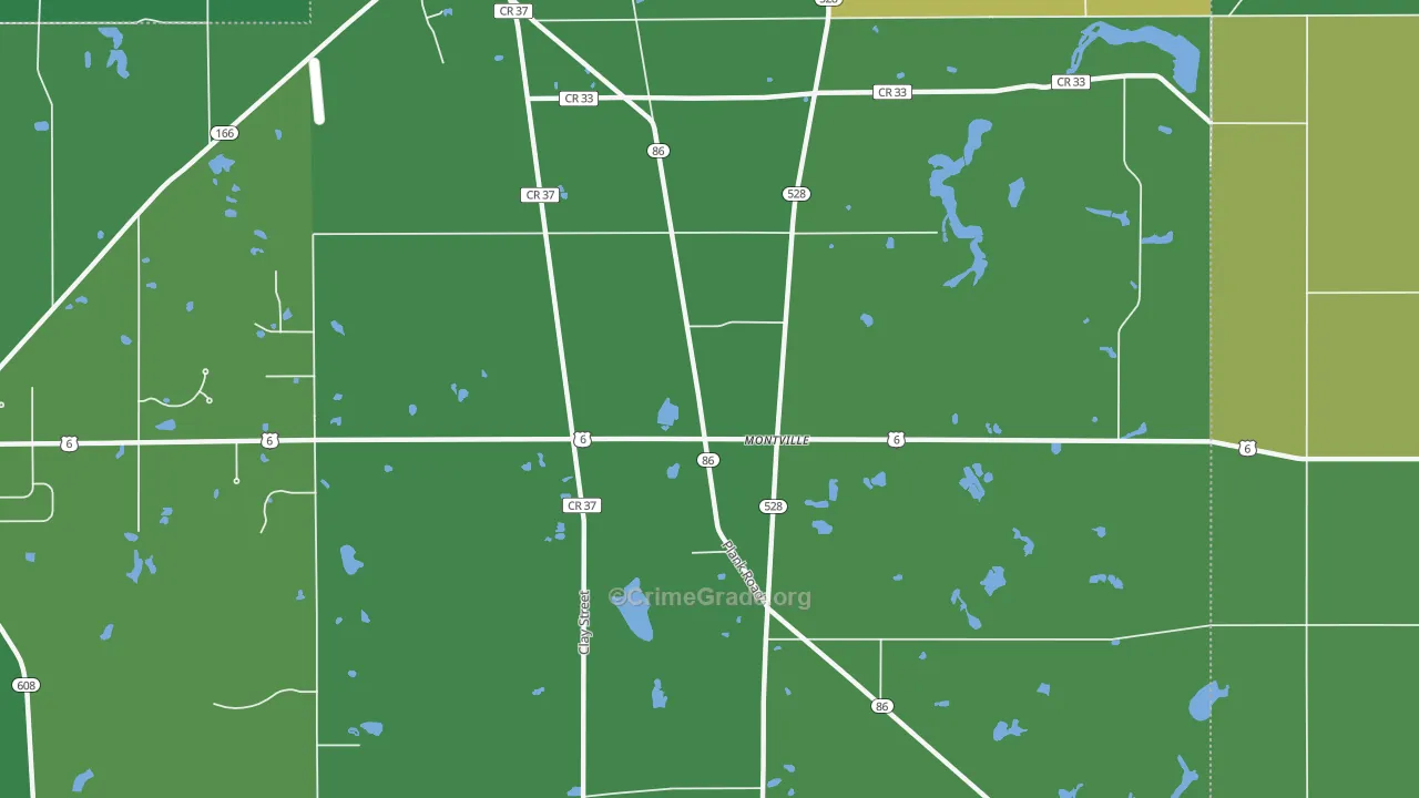 Montville, OH Map of Drug-Related Crime Rates