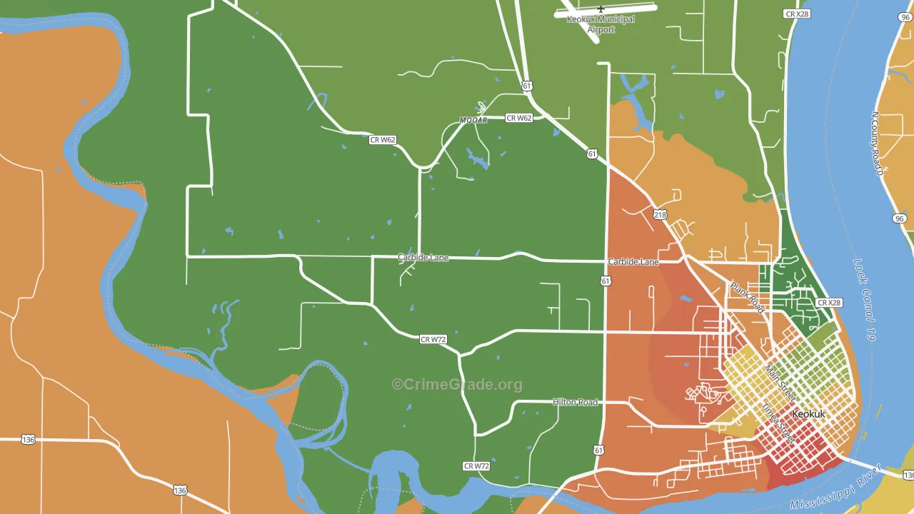 Mooar, IA Map of Drug-Related Crime Rates