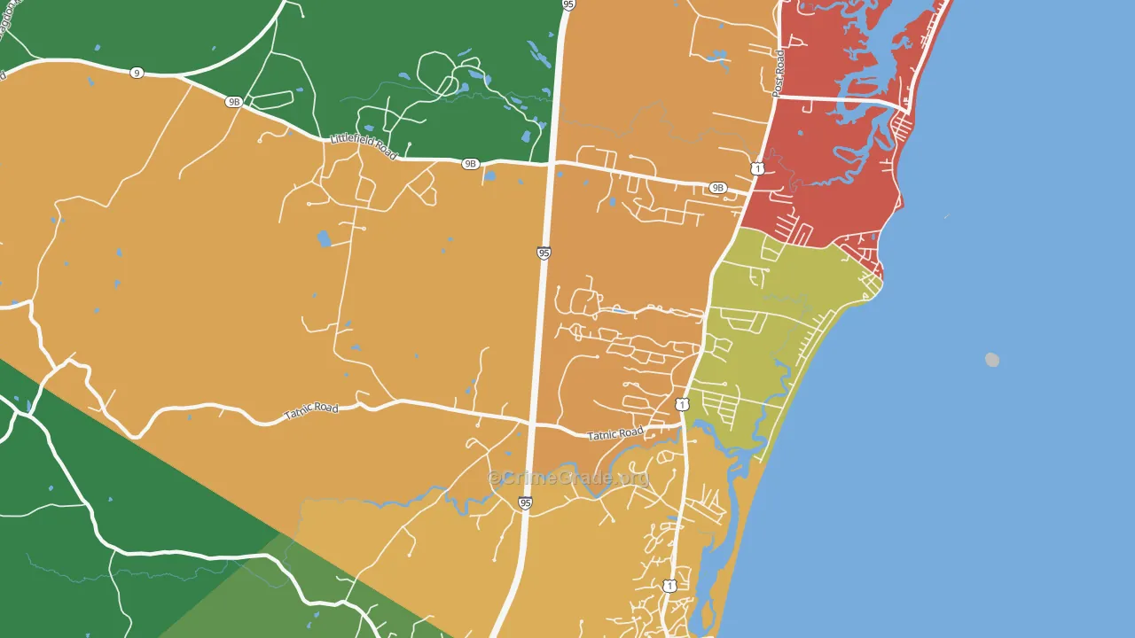 Moody, ME Map of Drug-Related Crime Rates