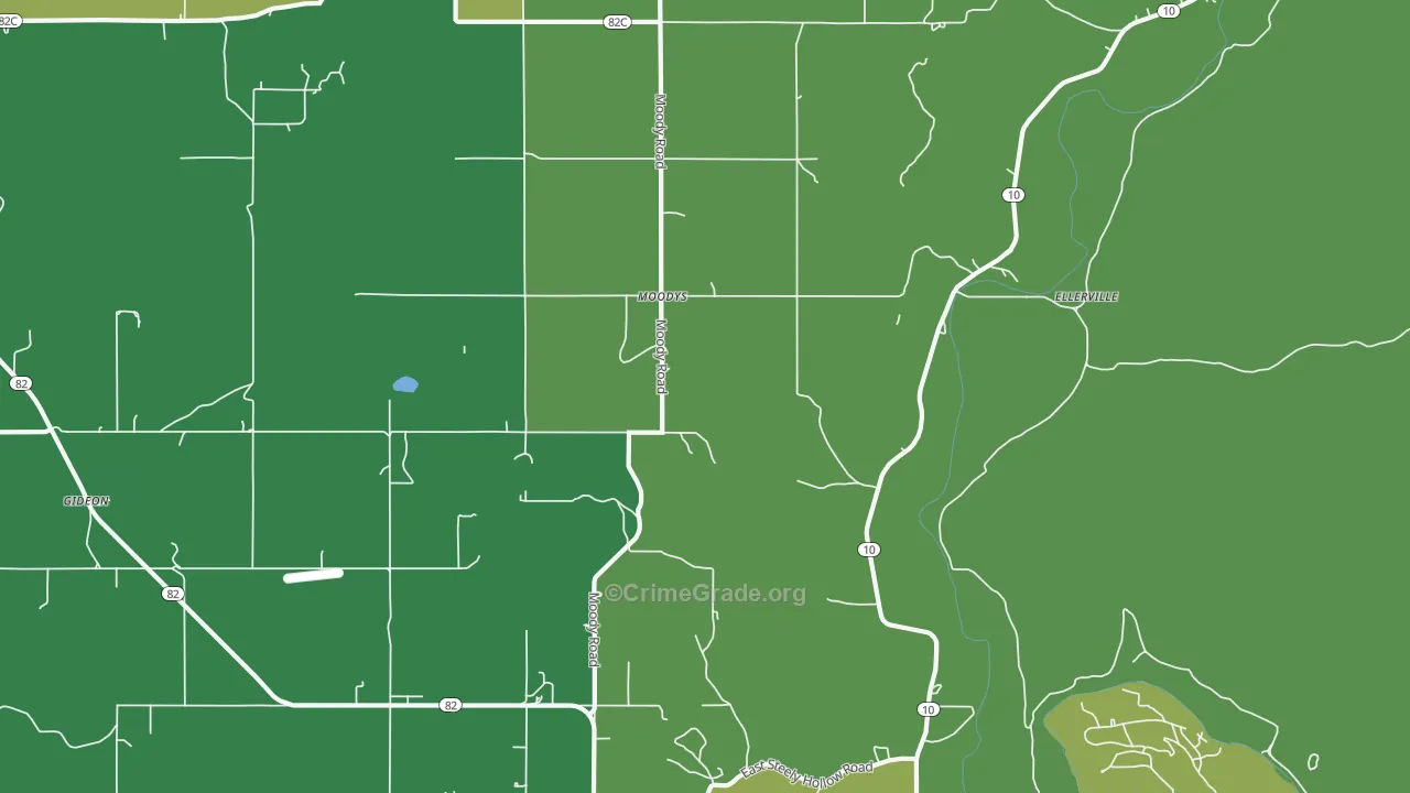 Moodys, OK Map of Drug-Related Crime Rates