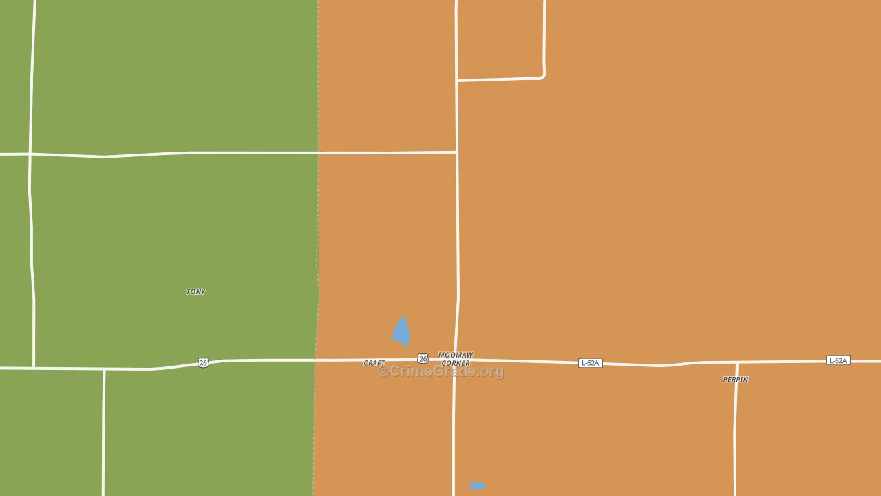 Moomaw Corner, NE Map of Drug-Related Crime Rates