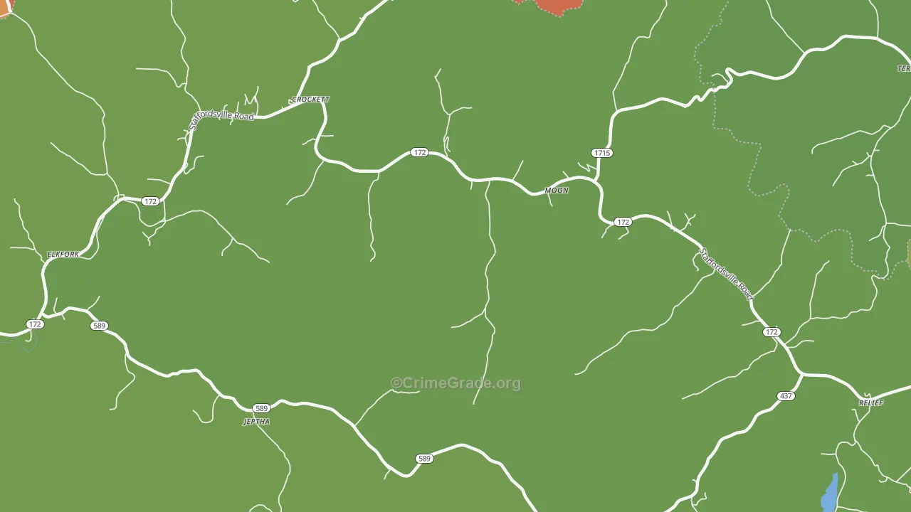 Moon, KY Map of Drug-Related Crime Rates