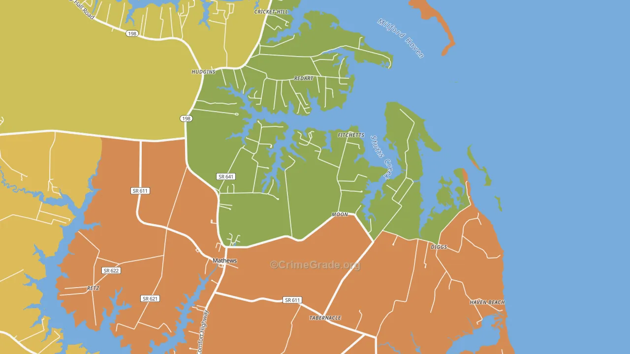 Moon, VA Map of Drug-Related Crime Rates