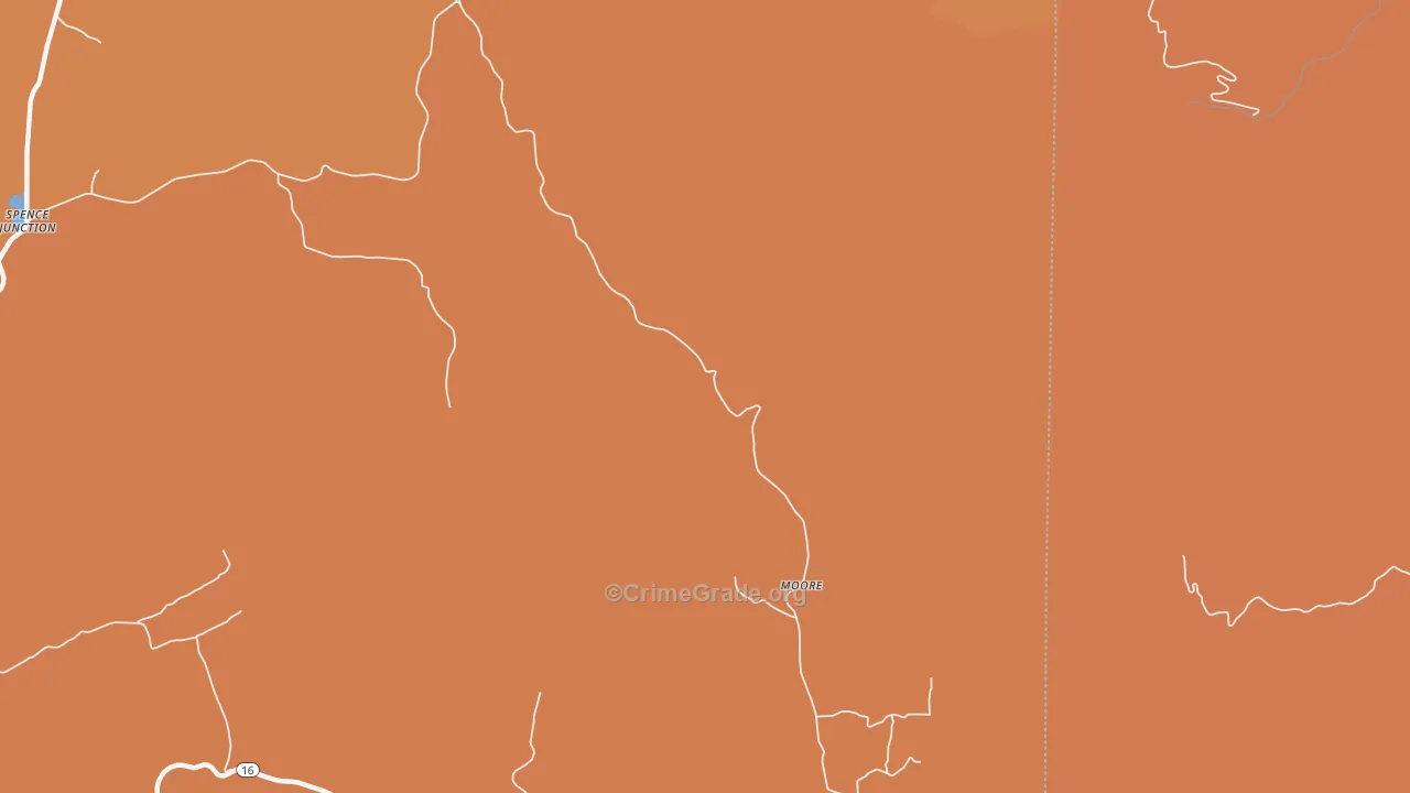 Moore, AR Map of Drug-Related Crime Rates
