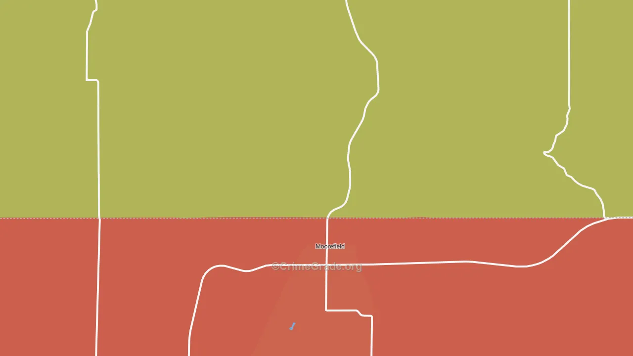 Moorefield, NE Map of Drug-Related Crime Rates