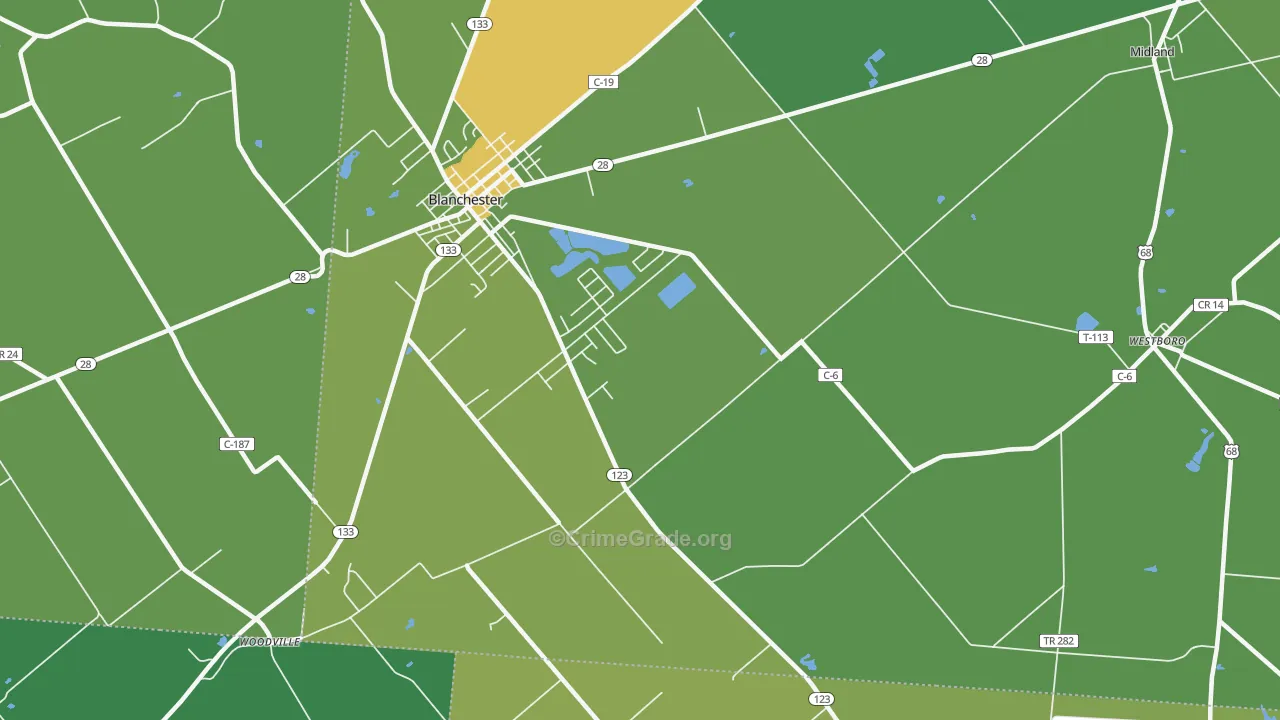 Moores Fork, OH Map of Drug-Related Crime Rates