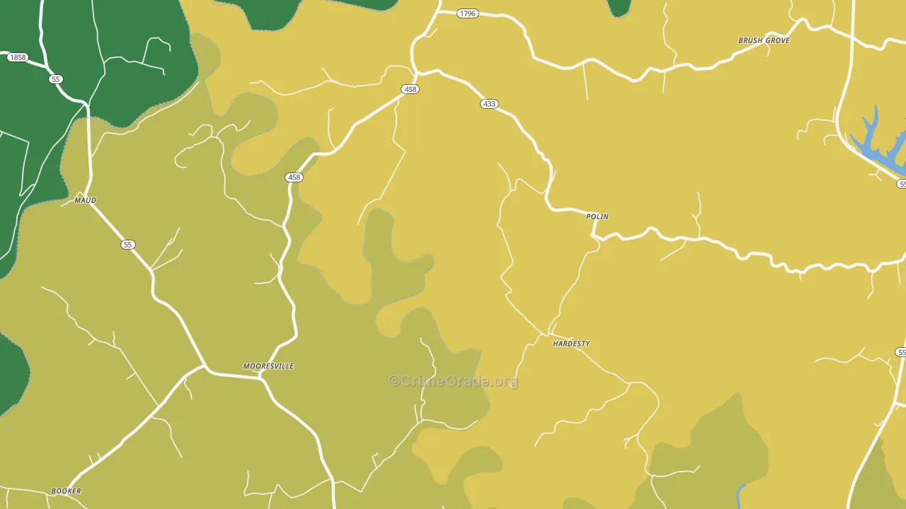 Mooresville, KY Map of Drug-Related Crime Rates