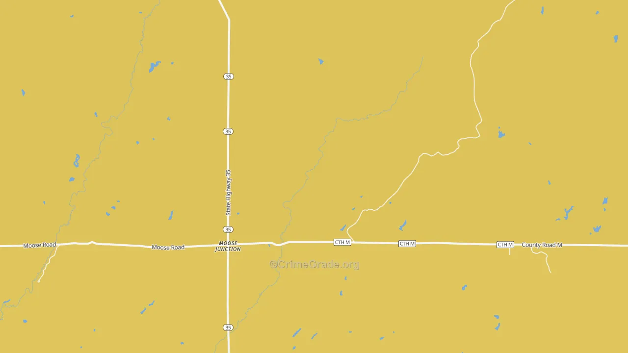 Moose Junction, WI Map of Drug-Related Crime Rates