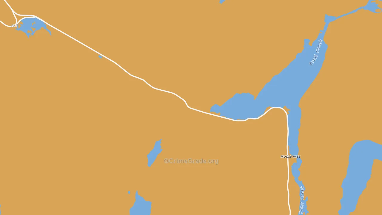 Moose Pass, AK Map of Drug-Related Crime Rates
