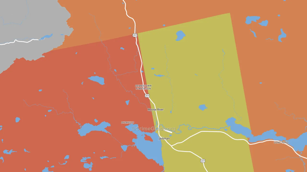 Moose River, ME Map of Drug-Related Crime Rates