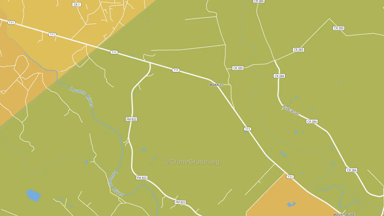 Morales, TX Map of Drug-Related Crime Rates