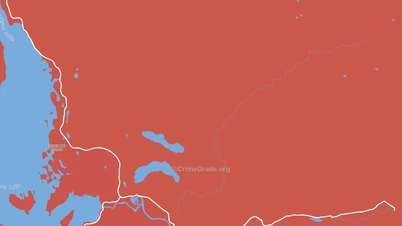 Moran, WY Map of Drug-Related Crime Rates