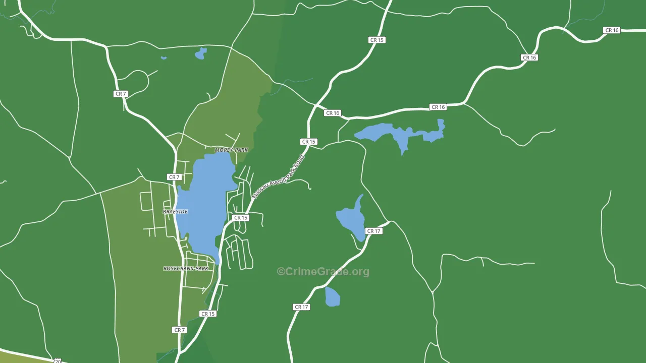 Morey Park, NY Map of Drug-Related Crime Rates