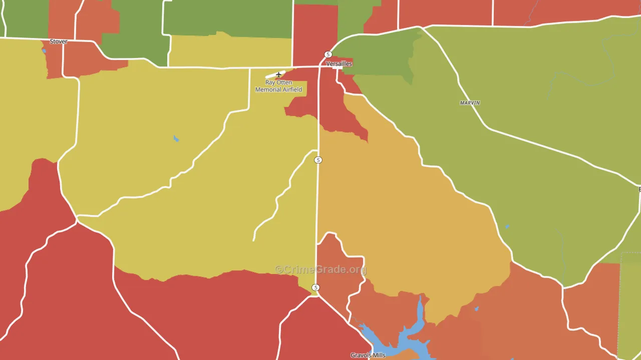 Morgan County, MO Map of Drug-Related Crime Rates