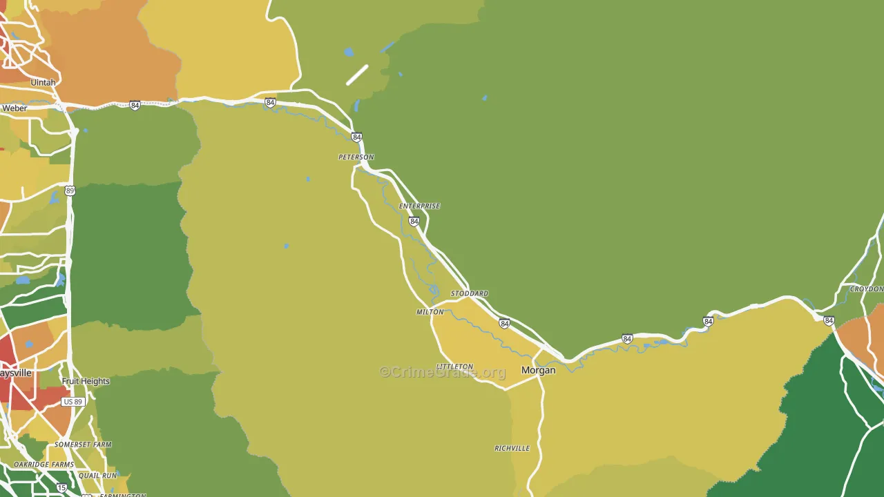 Morgan County, UT Map of Drug-Related Crime Rates