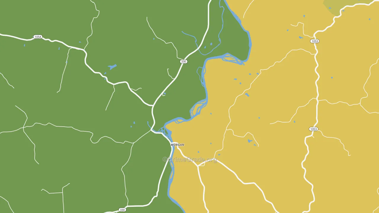 Morgan, KY Map of Drug-Related Crime Rates