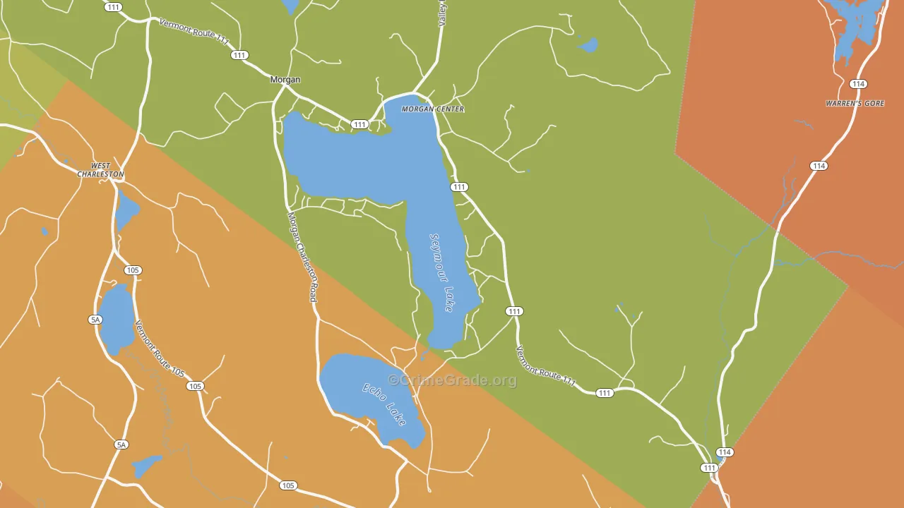 Morgan, VT Map of Drug-Related Crime Rates