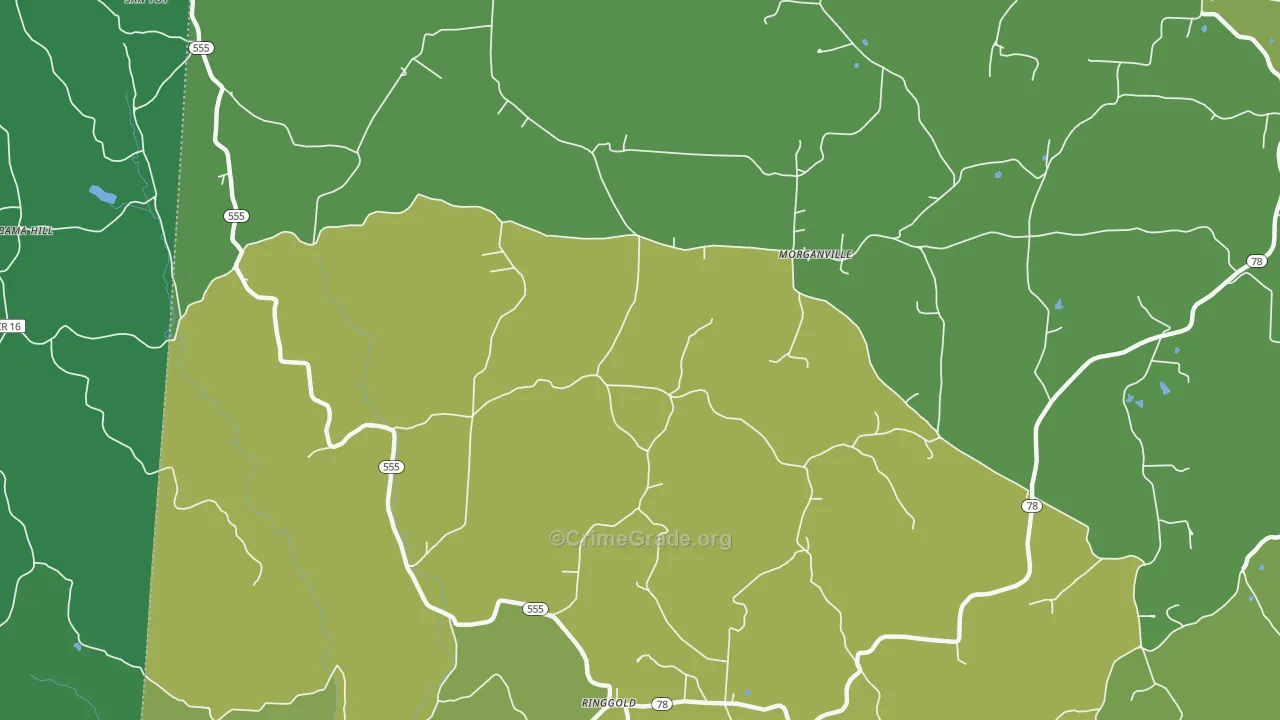 Morgansville, OH Map of Drug-Related Crime Rates