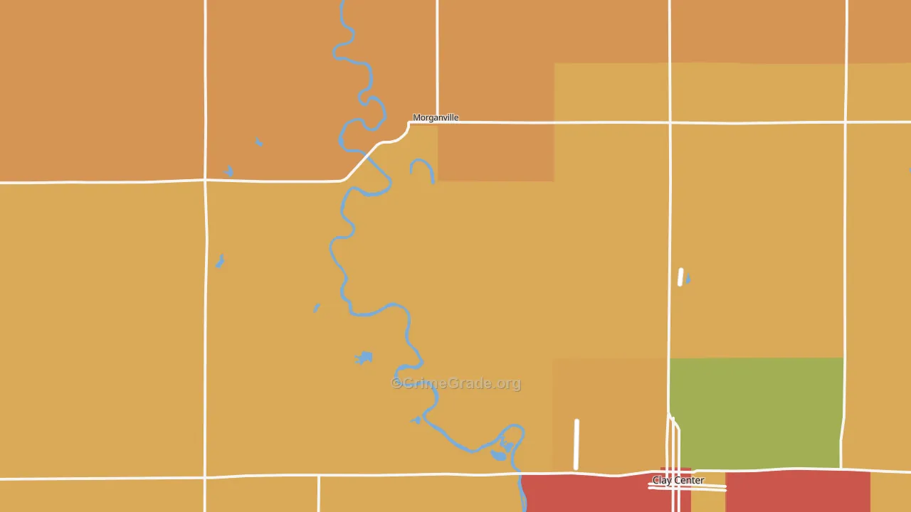 Morganville, KS Map of Drug-Related Crime Rates