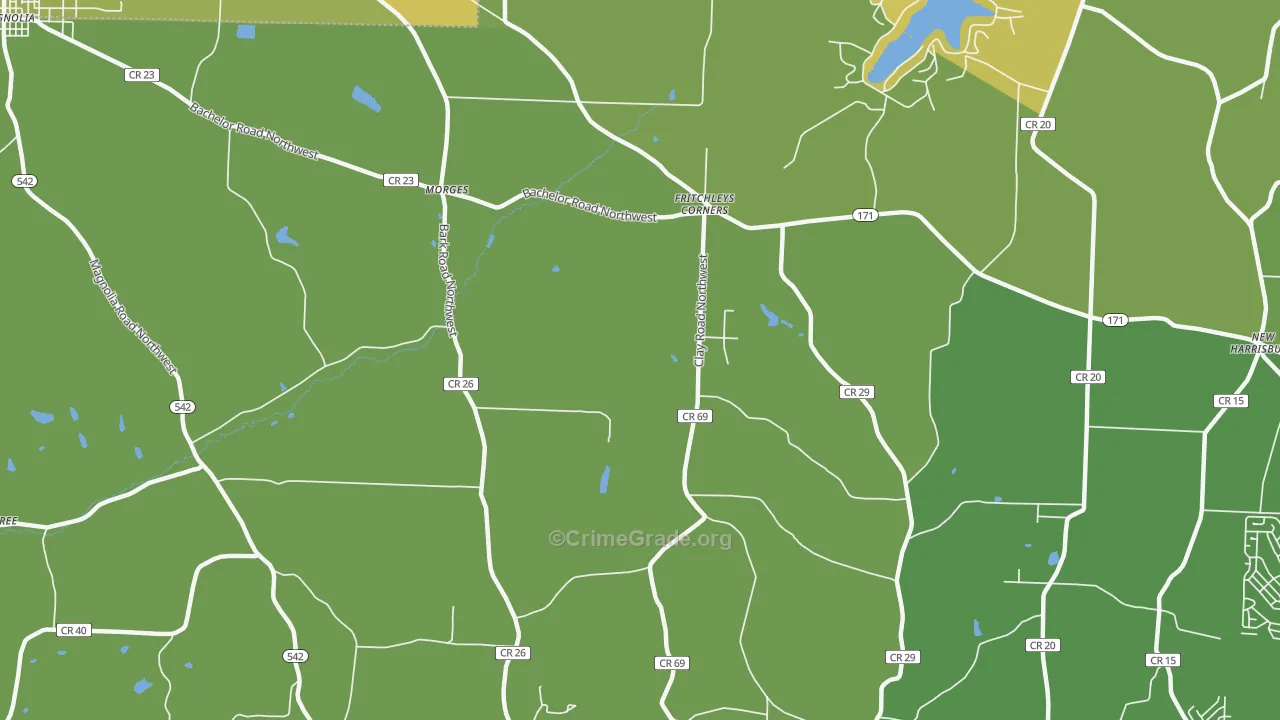 Morges, OH Map of Drug-Related Crime Rates