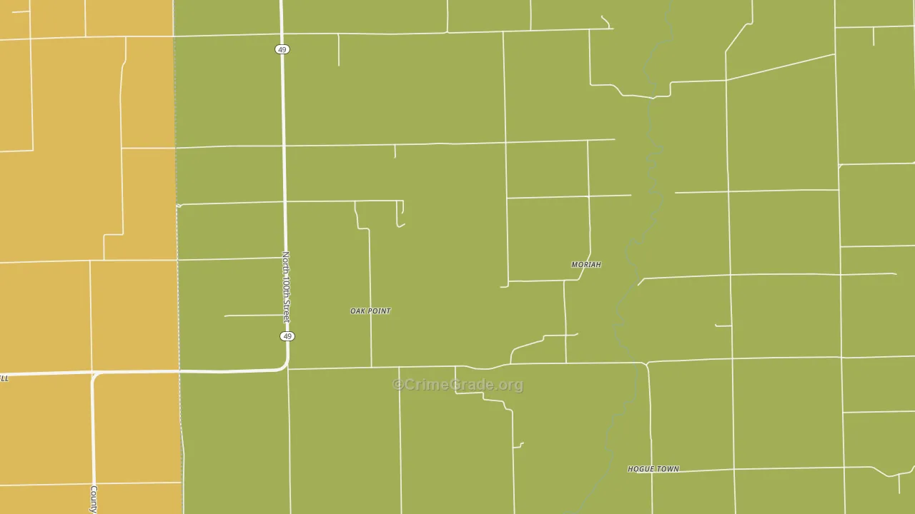 Moriah, IL Map of Drug-Related Crime Rates