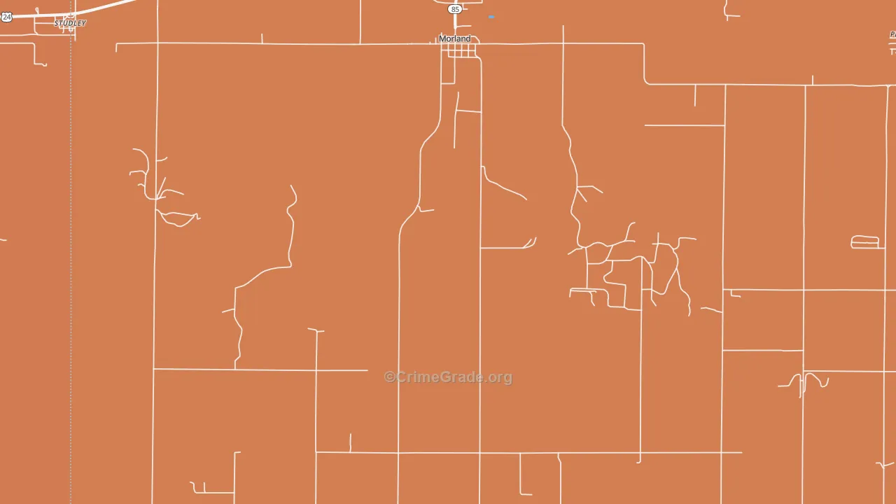 Morland, KS Map of Drug-Related Crime Rates