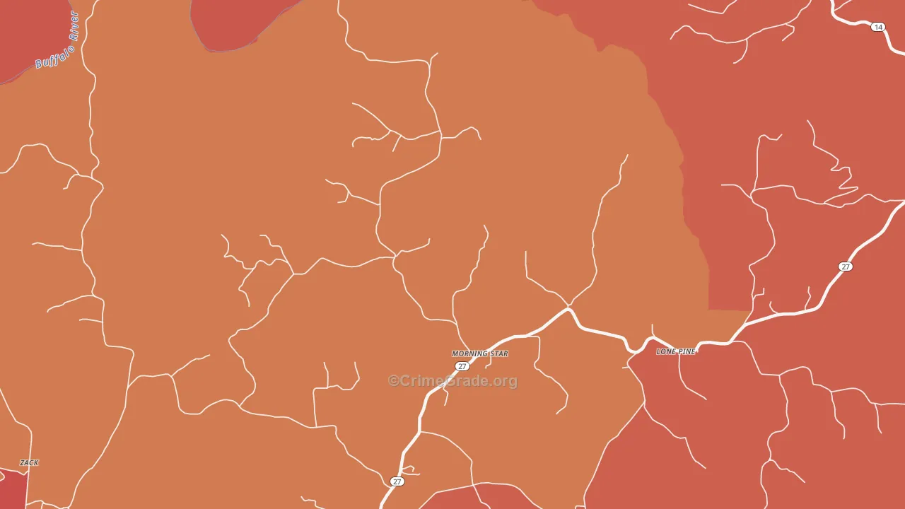 Morning Star, AR Map of Drug-Related Crime Rates