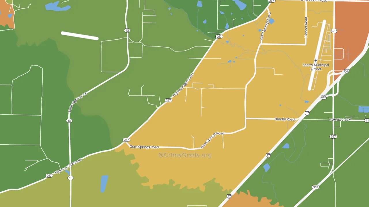 Morning Sun, AR Map of Drug-Related Crime Rates