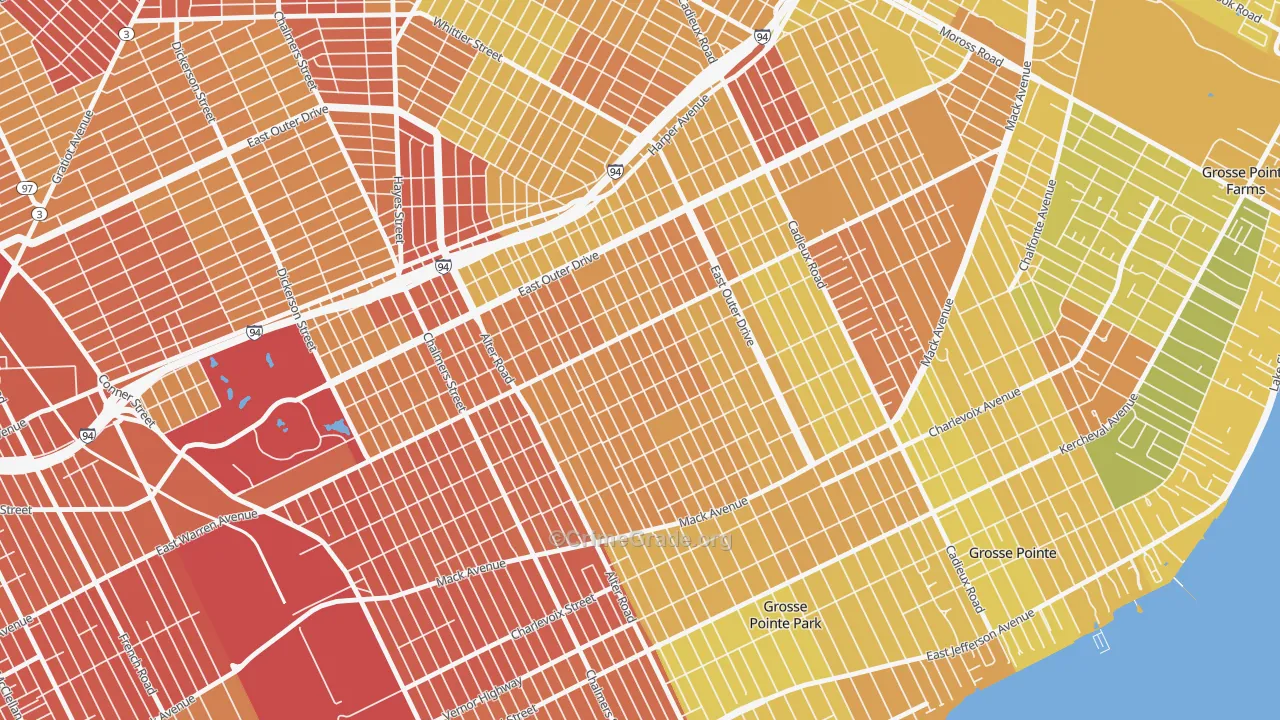 Morningside, Detroit, MI Map of Drug-Related Crime Rates