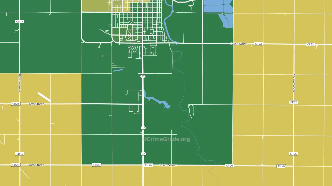 Morningside, SD Map of Drug-Related Crime Rates