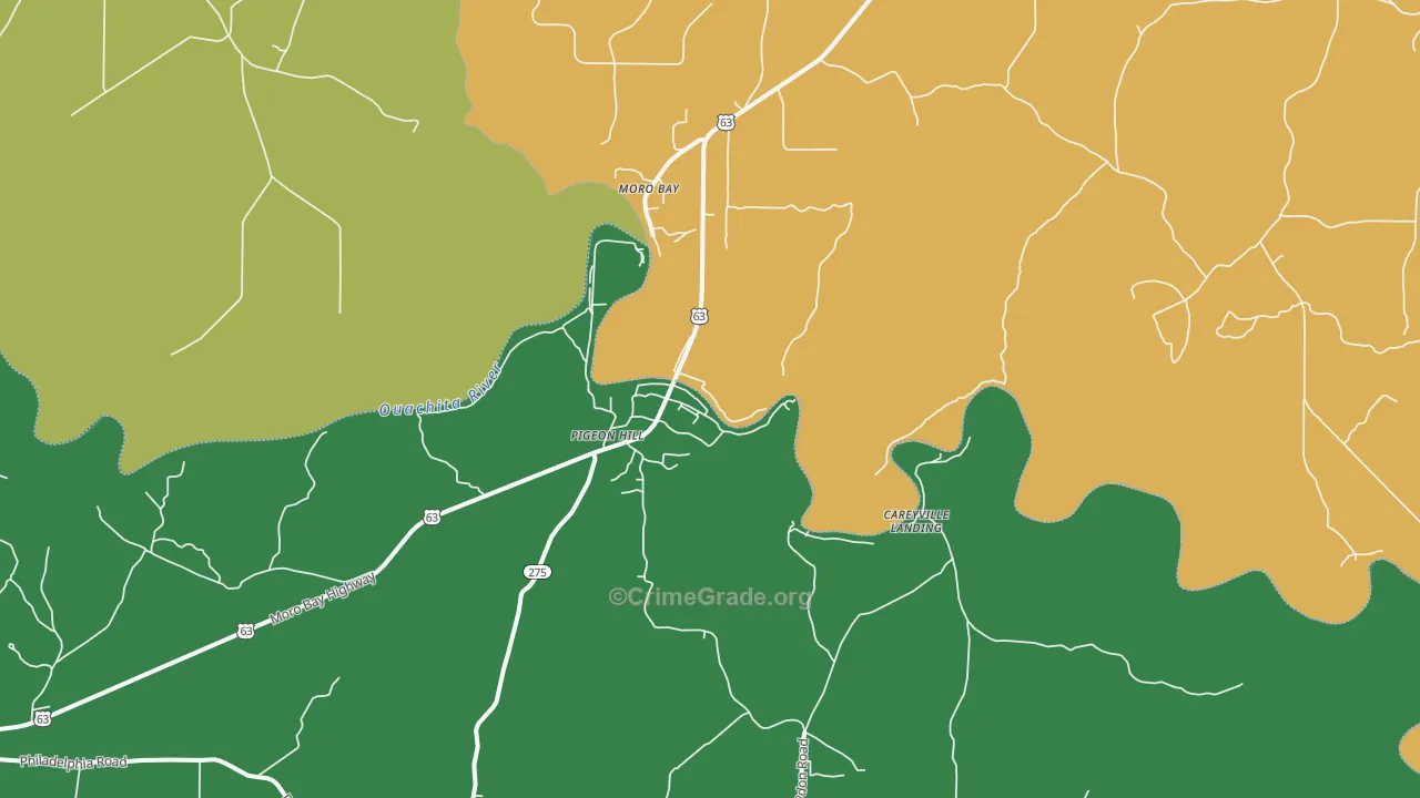 Moro Bay, AR Map of Drug-Related Crime Rates