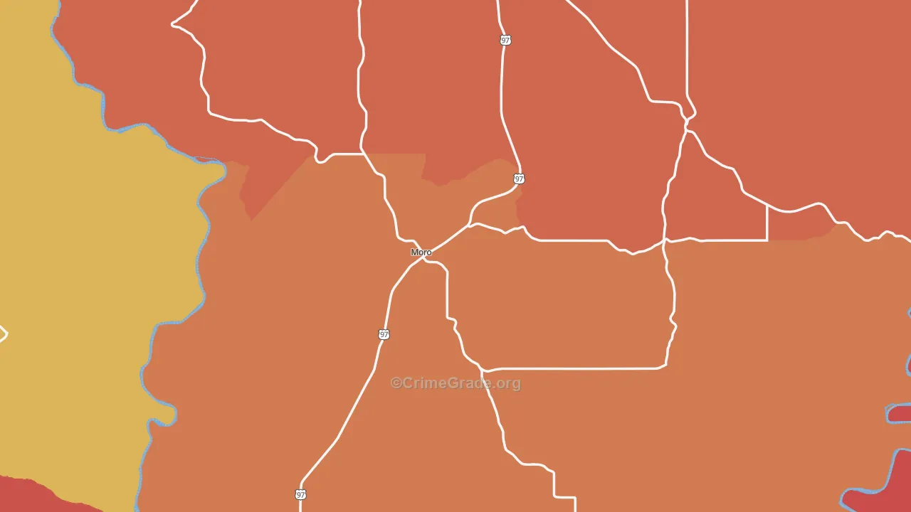 Moro, OR Map of Drug-Related Crime Rates