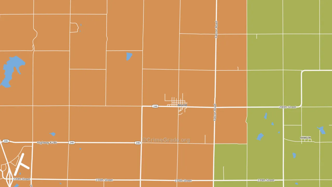 Morrill, KS Map of Drug-Related Crime Rates