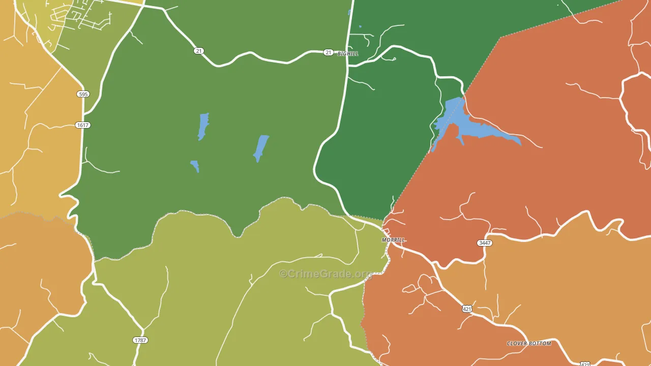 Morrill, KY Map of Drug-Related Crime Rates